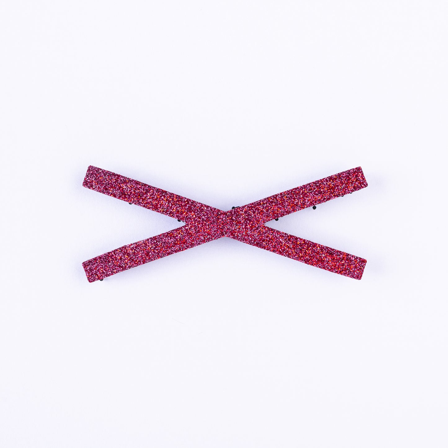 KAMIPITA Glitter Pattern Cross(X) 2pieces,Glittery material sparkling cutely) Stick-on Hair Accessories