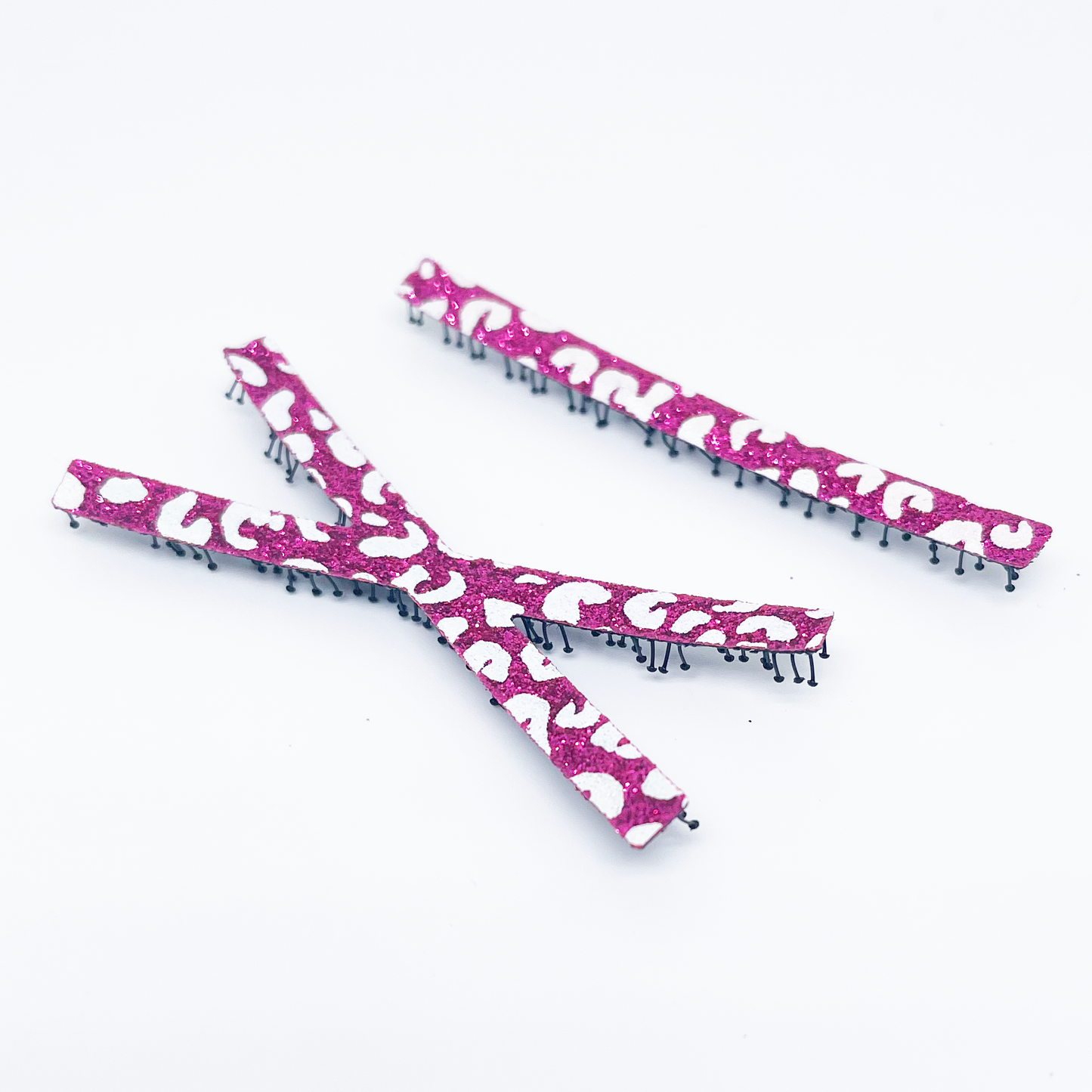 KAMIPITA Glitter Pattern Cross (X)＆ Legtangle set Non-marking Hair Clips, Hairpins, Hairtie ( cross(X): 2.75x0.98inches,Small Leg Tangles 2.9 * 0.22inches)