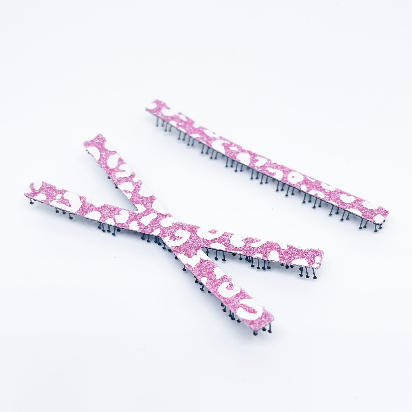 KAMIPITA Glitter Pattern Cross (X)＆ Legtangle set Non-marking Hair Clips, Hairpins, Hairtie ( cross(X): 2.75x0.98inches,Small Leg Tangles 2.9 * 0.22inches)