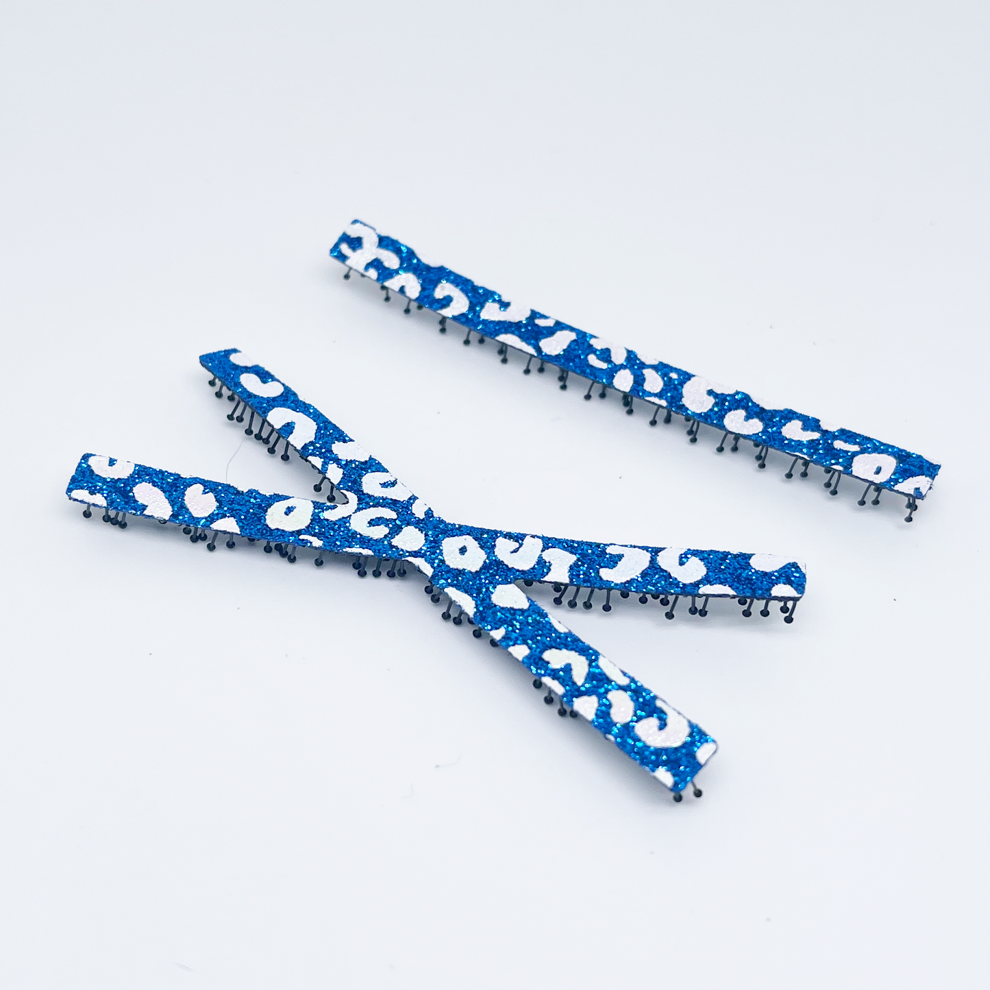 KAMIPITA Glitter Pattern Cross (X)＆ Legtangle set Non-marking Hair Clips, Hairpins, Hairtie ( cross(X): 2.75x0.98inches,Small Leg Tangles 2.9 * 0.22inches)