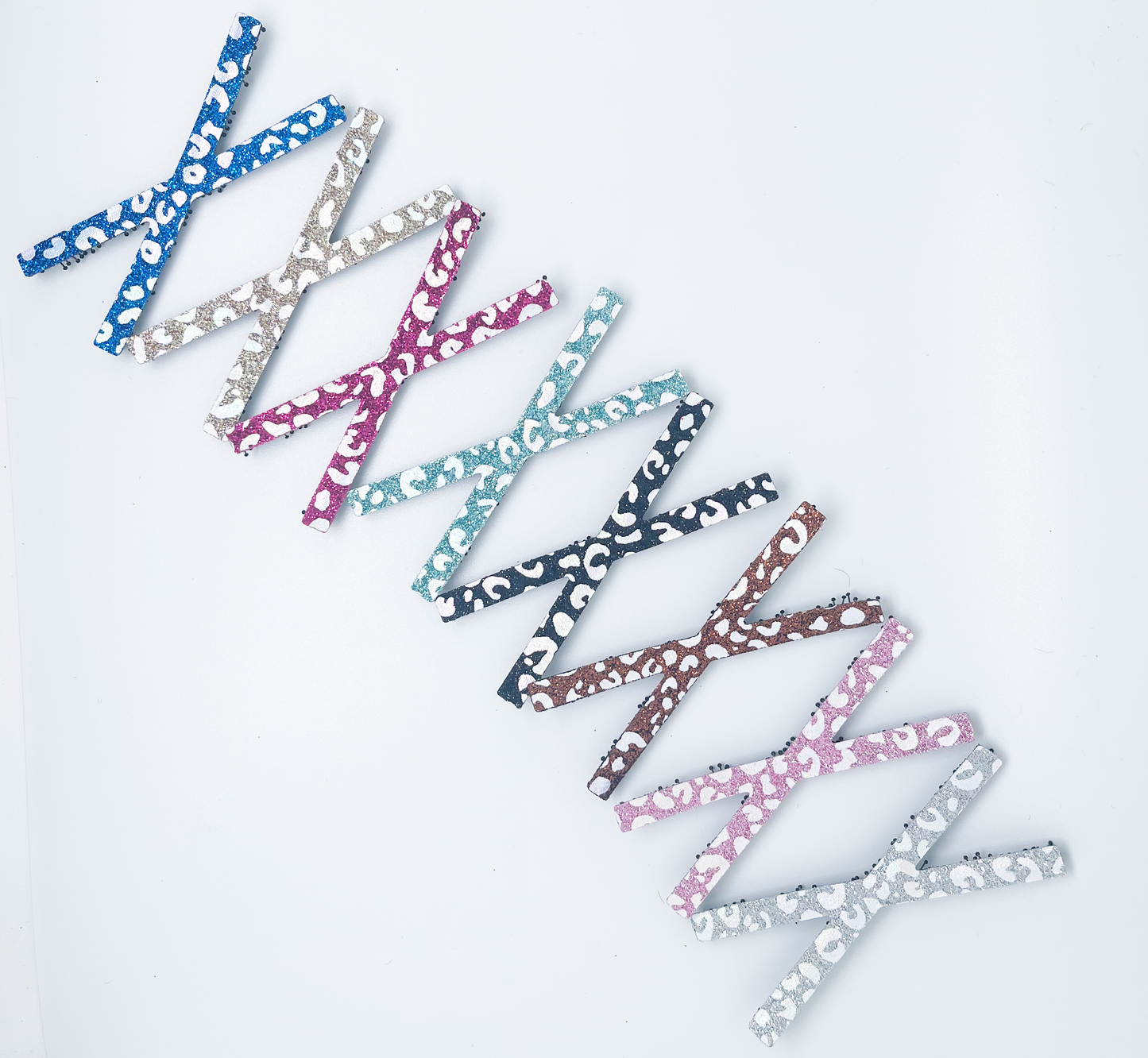 KAMIPITA Glitter Pattern Cross(X) 2pieces,Glittery material sparkling cutely) Stick-on Hair Accessories